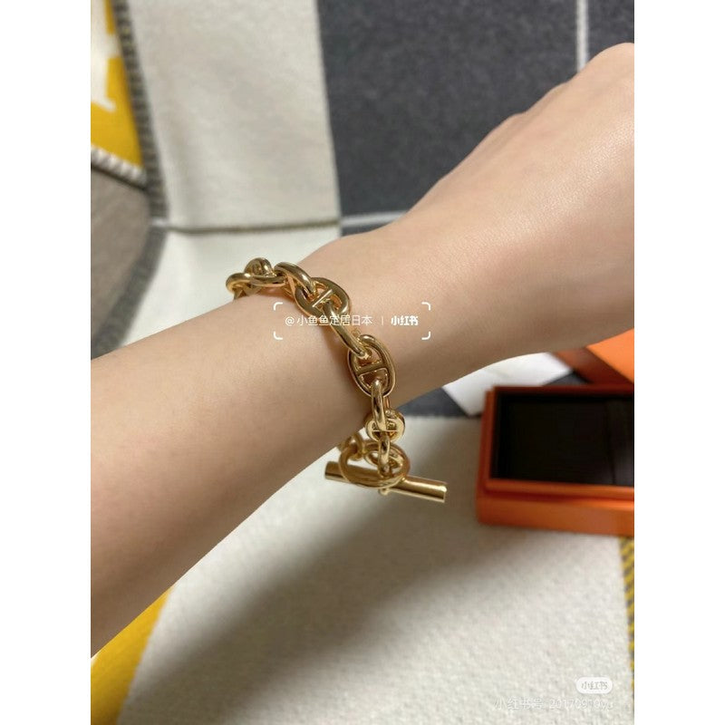 18K Hermes Cha?ne D'ancre Encha?n¡§|e Bracelet