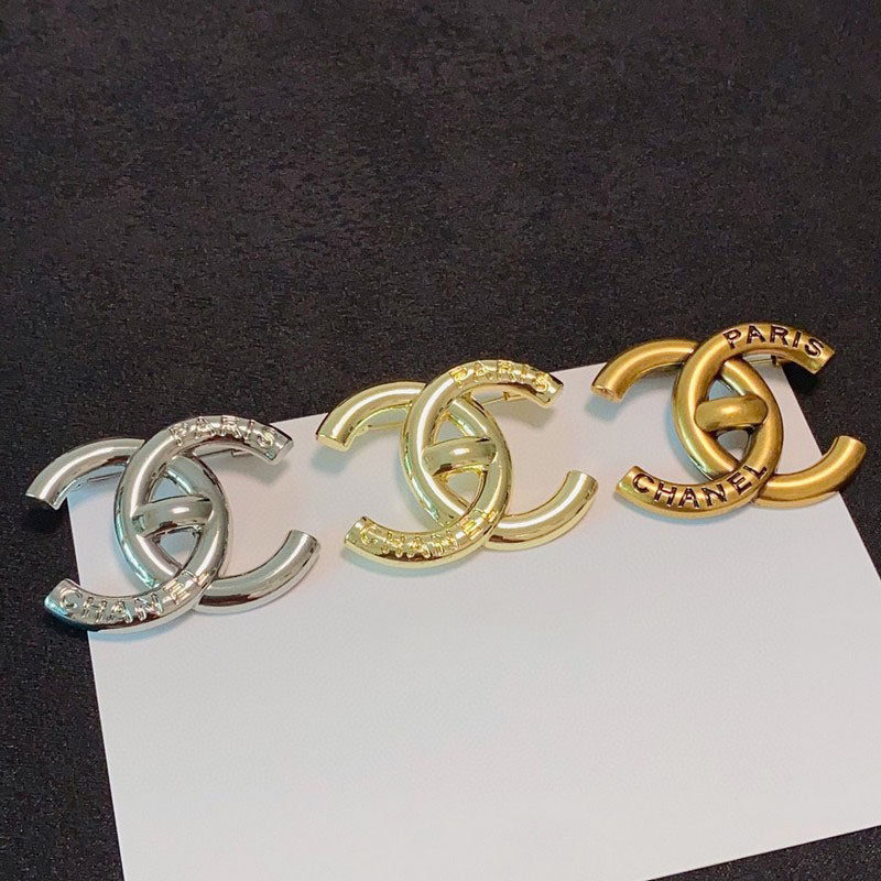 18K Chanel Paris Gold Brooch Yellow Rose White Gold-Colour Hardware