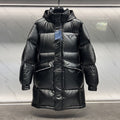 Prada Black Hooded Glossy Quilted Puffer Jacket