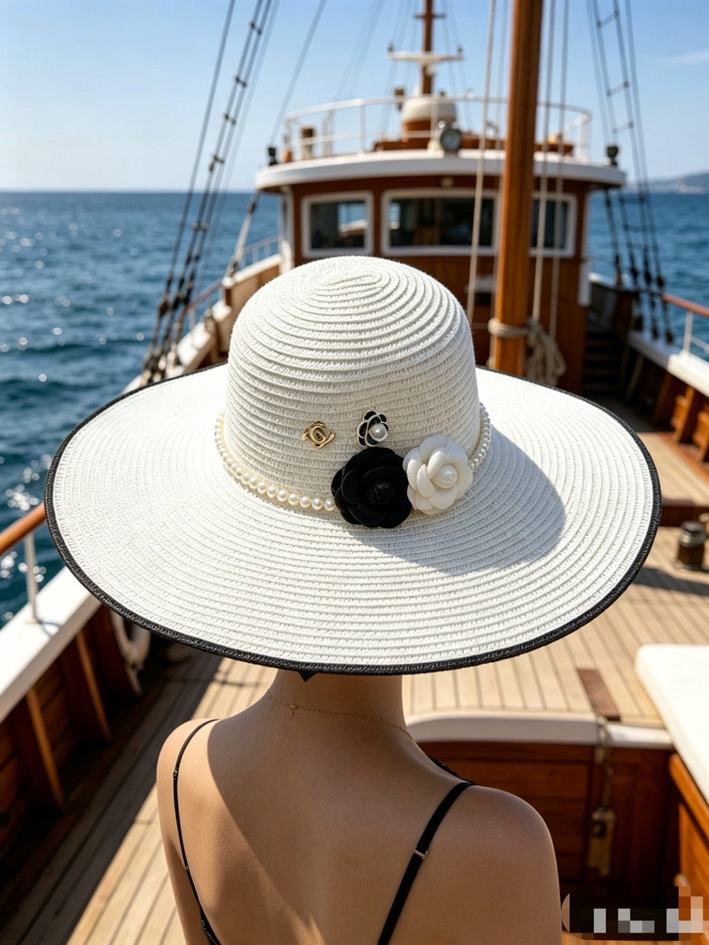 CHANEL Wide Brim Sun Hat
