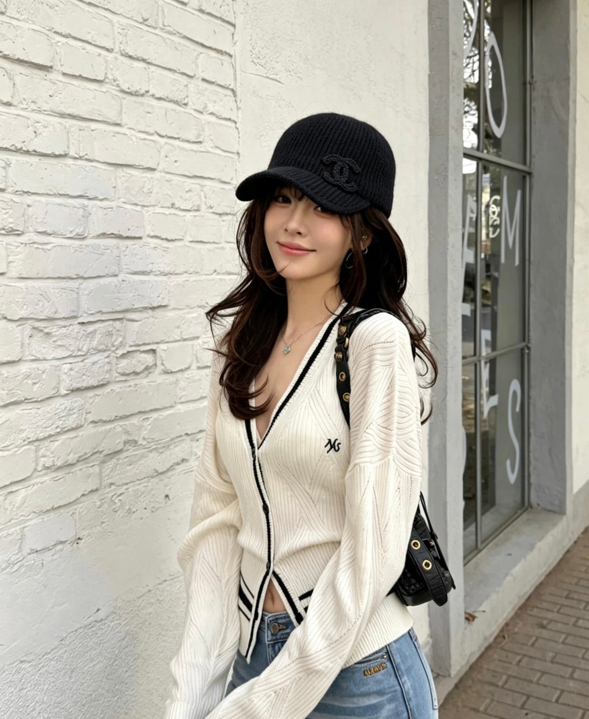 CHANEL Knit Equestrian Cap