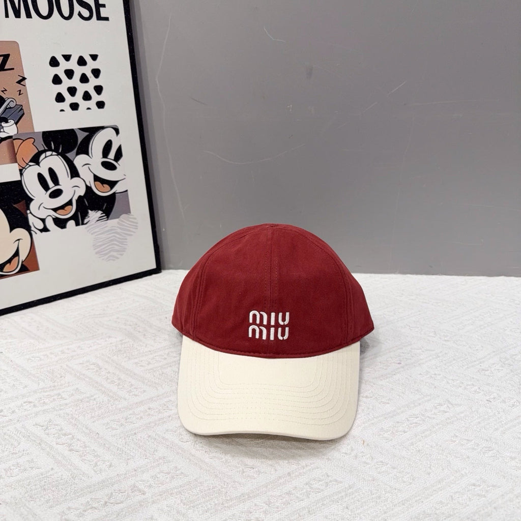 MIU MIU Two-Tone Baseball Cap