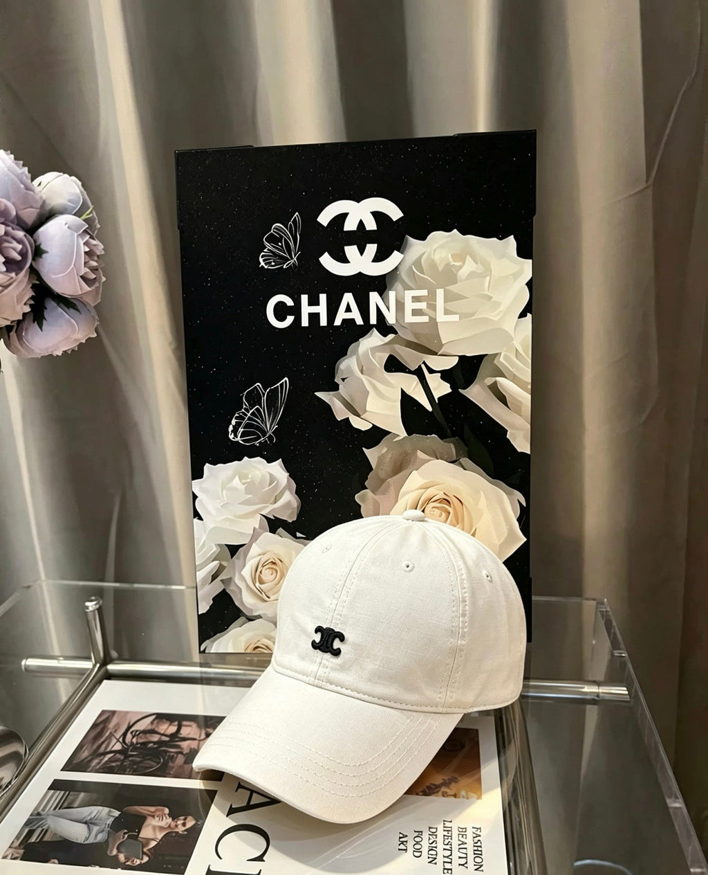 CHANEL Vintage Washed Baseball Cap