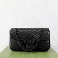 Gucci GG Marmont Black Matelass¨¦ Shoulder Bag