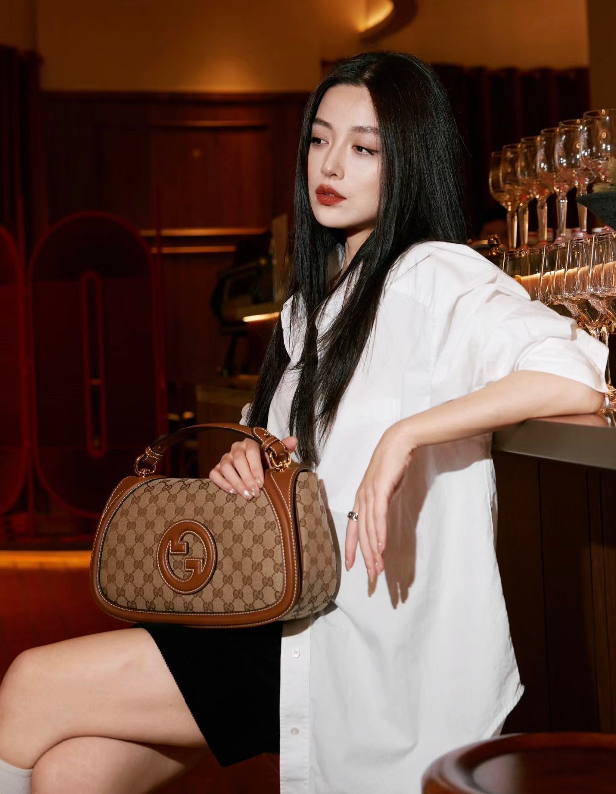 Gucci GG Emblem Mini Tote Bag ¨C 815714