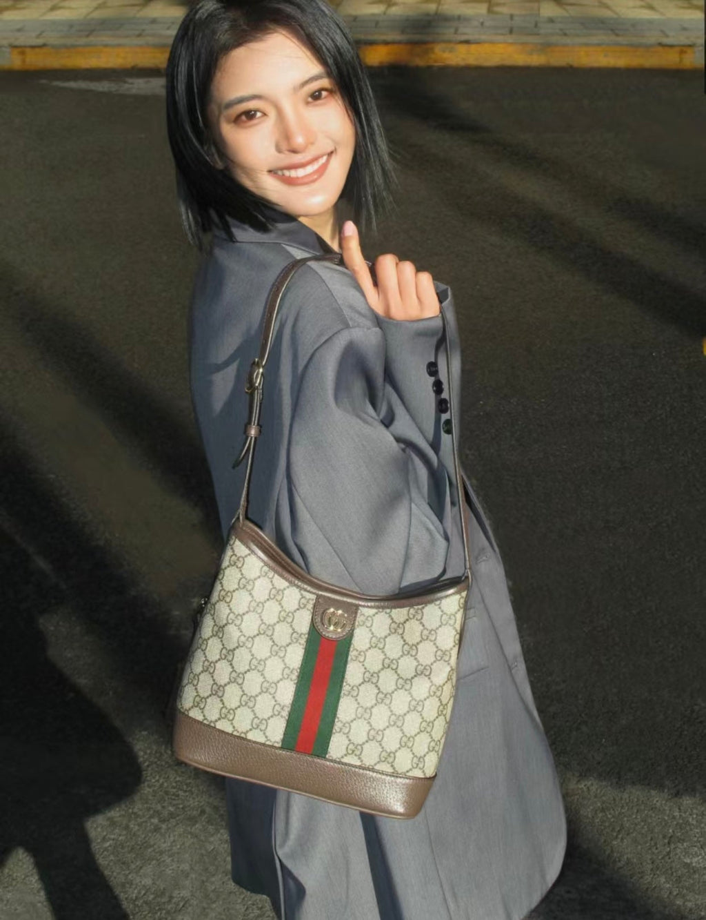 Gucci Ophidia GG Supreme Bucket Bag ¨C 781402