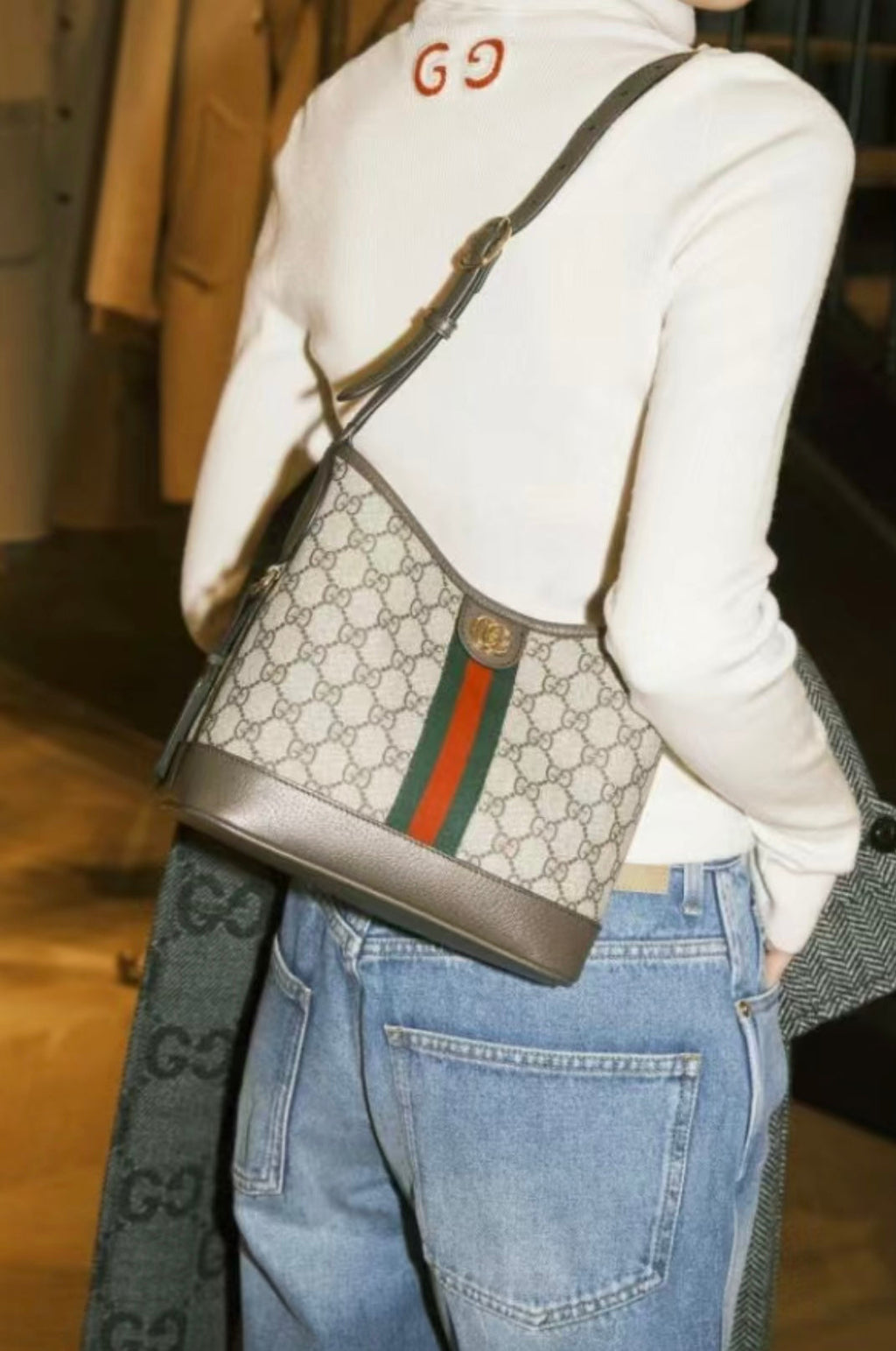 Gucci Ophidia GG Supreme Bucket Bag ¨C 781402