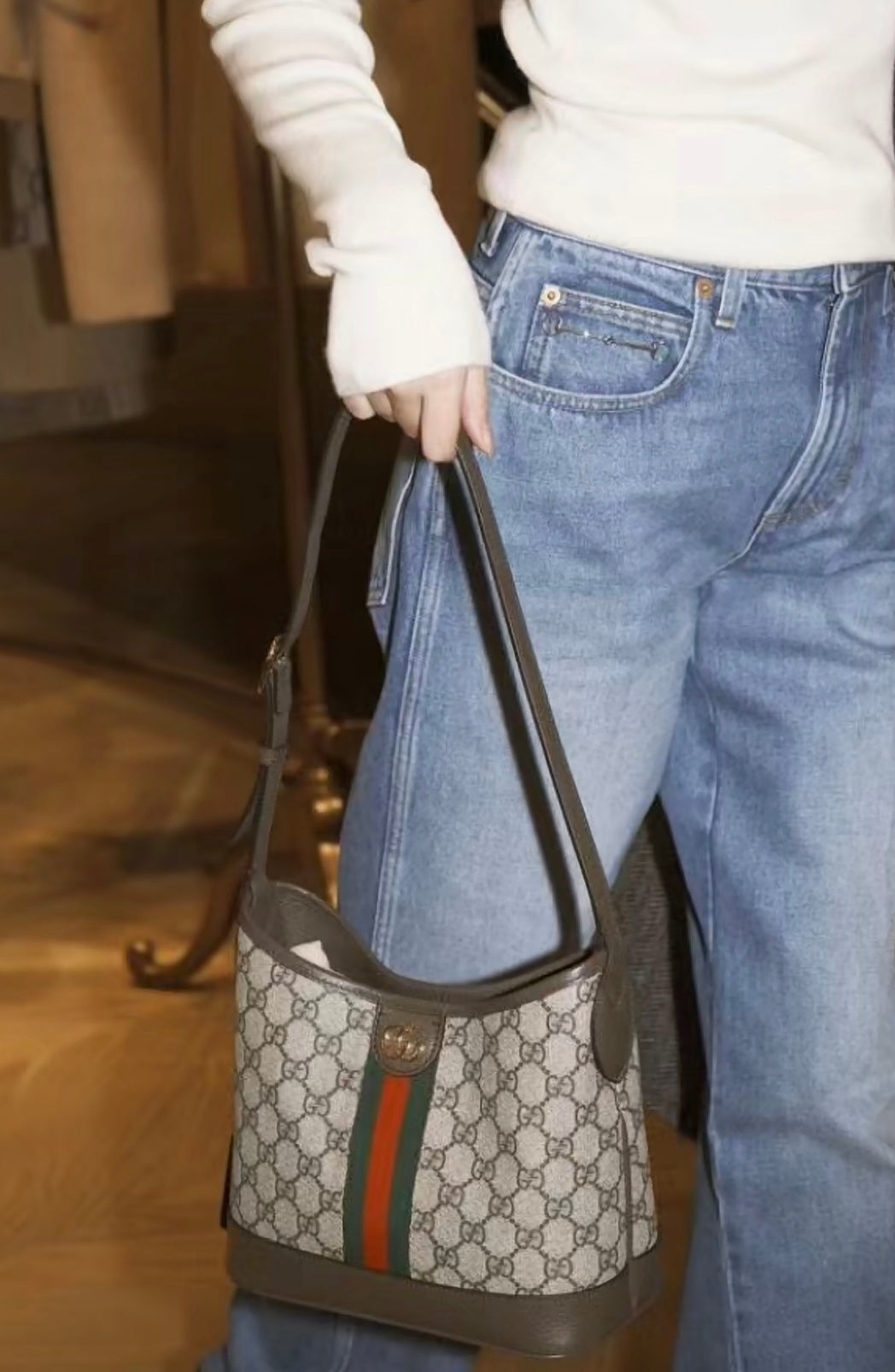Gucci Ophidia GG Supreme Bucket Bag ¨C 781402
