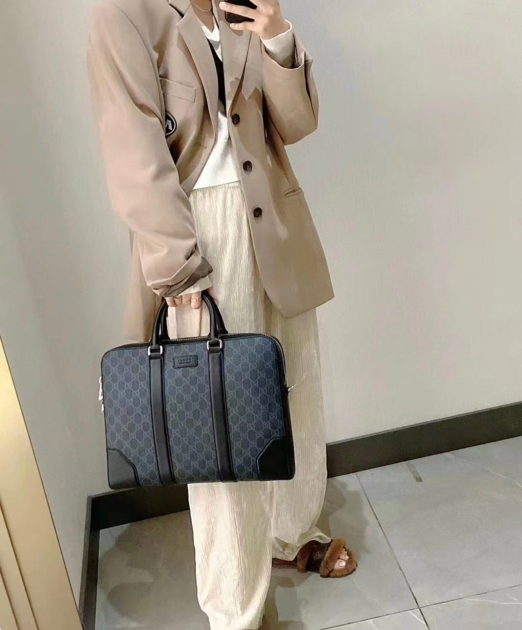 Gucci GG Black Briefcase ¨C 474135