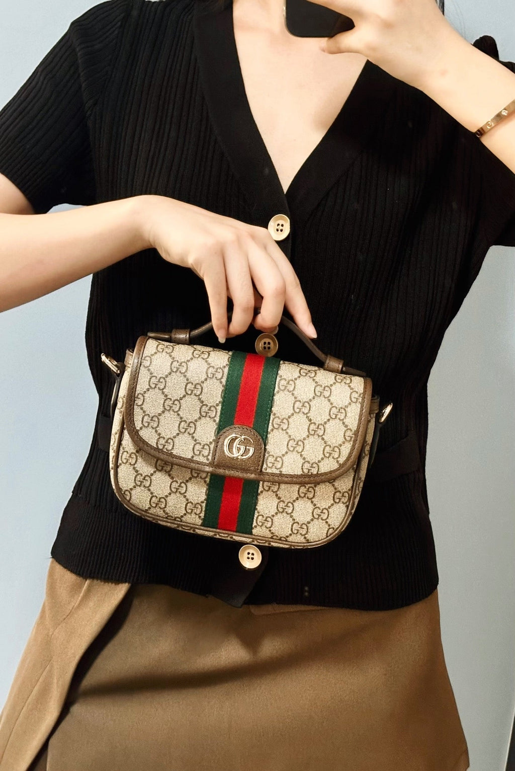 Gucci Ophidia Mini Top Handle Shoulder Bag ¨C 836843