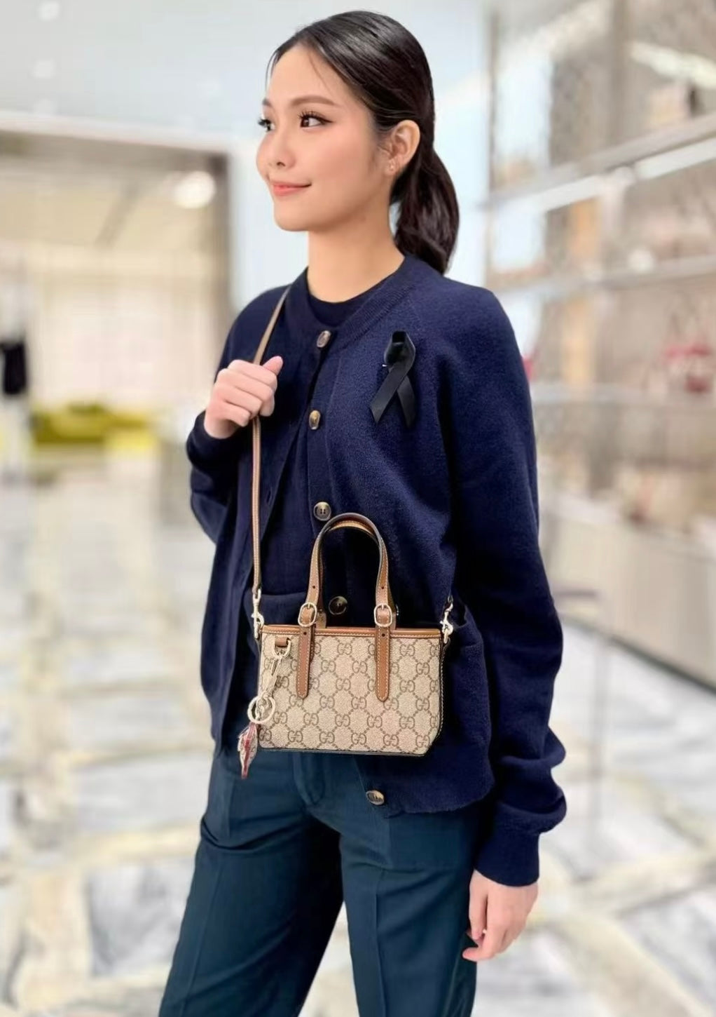 Gucci GG Emblem Mini Tote Bag ¨C 855491