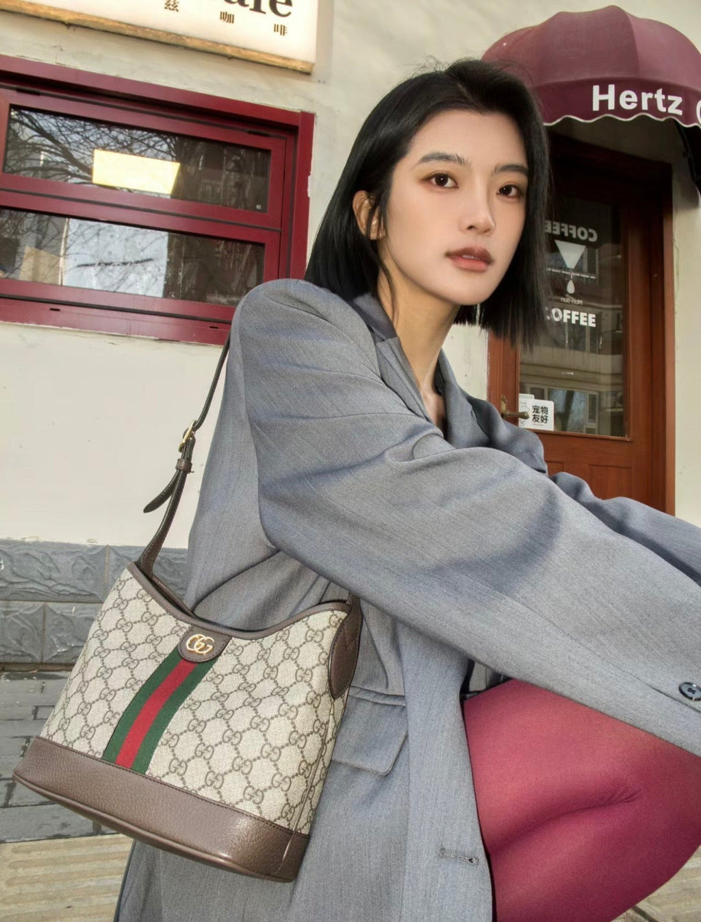 Gucci Ophidia GG Supreme Bucket Bag ¨C 781402