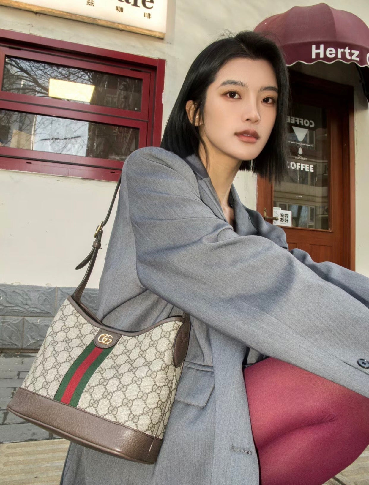 Gucci Ophidia GG Supreme Bucket Bag ¨C 781402