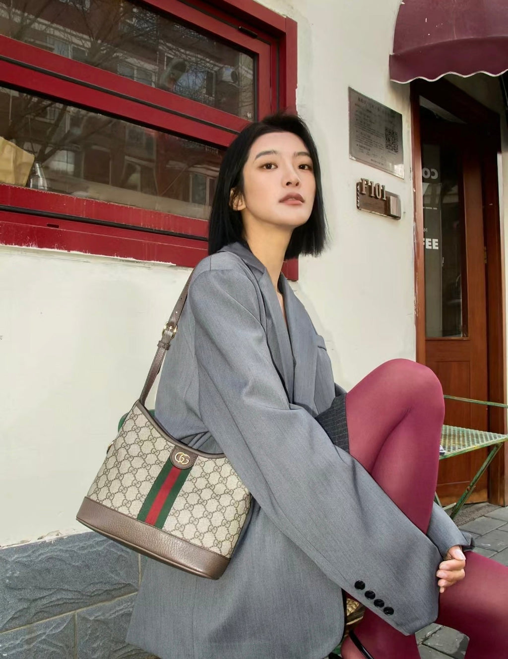 Gucci Ophidia GG Supreme Bucket Bag ¨C 781402