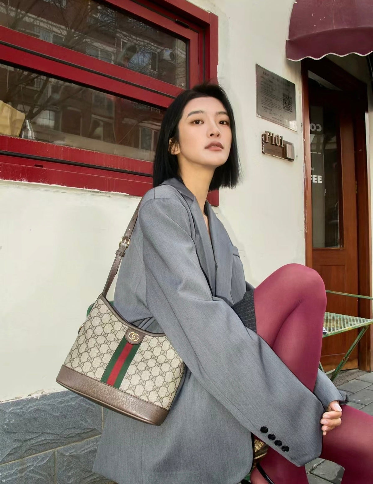 Gucci Ophidia GG Supreme Bucket Bag ¨C 781402
