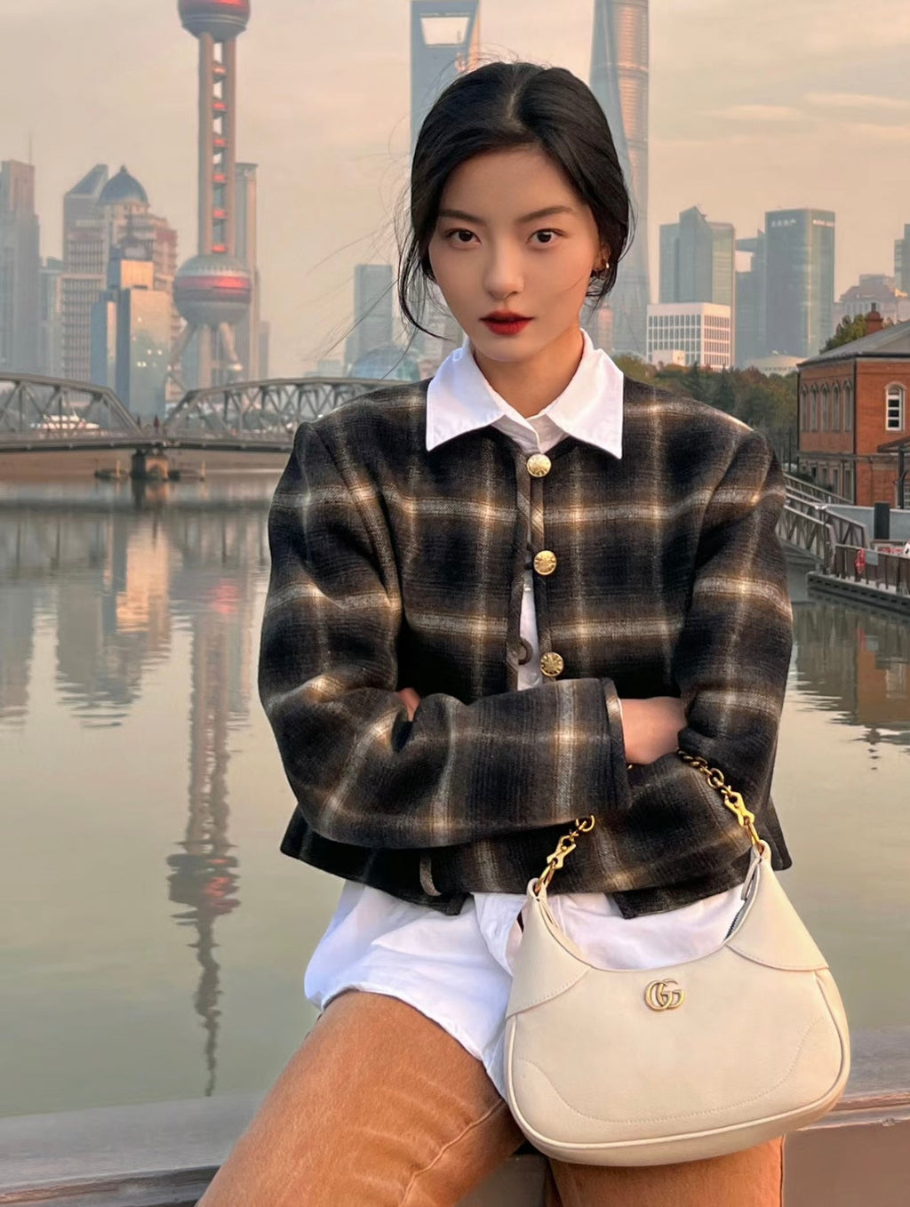 Gucci GG Aphrodite Crescent Shoulder Bag ¨C 731817