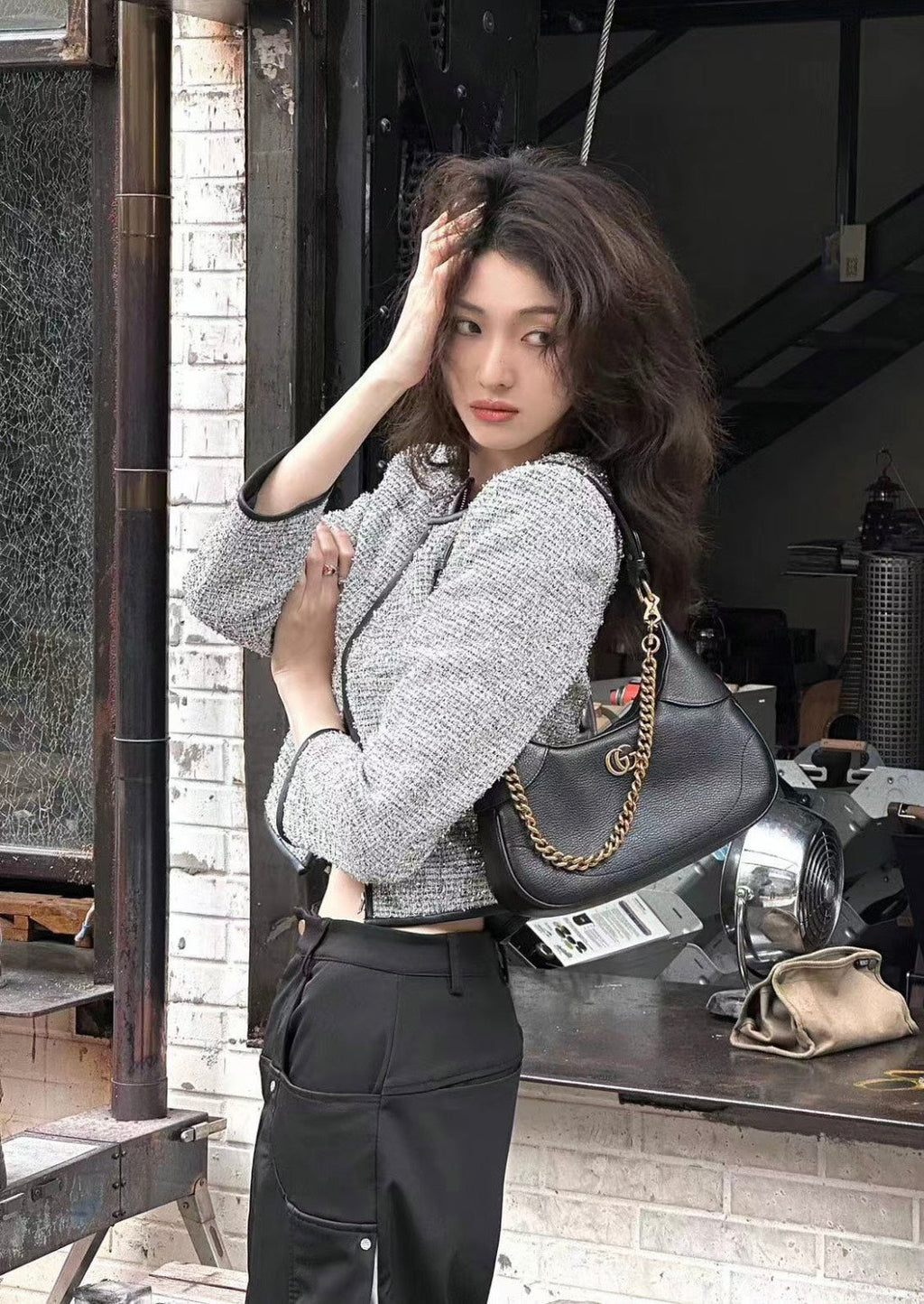 Gucci GG Aphrodite Crescent Shoulder Bag ¨C 731817