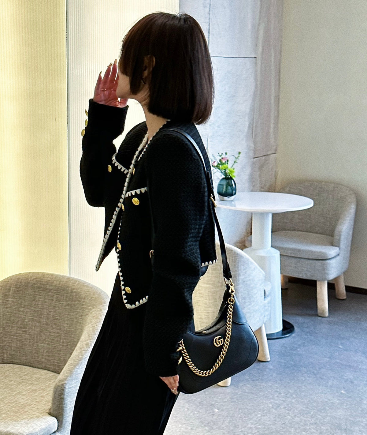 Gucci GG Aphrodite Crescent Shoulder Bag ¨C 731817