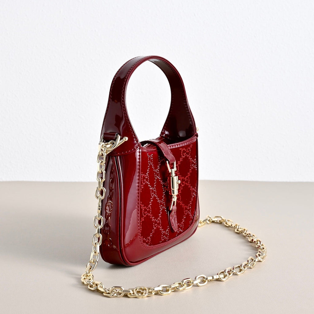 Gucci Jackie 1961 Velvet Shoulder Bag ¨C 836684