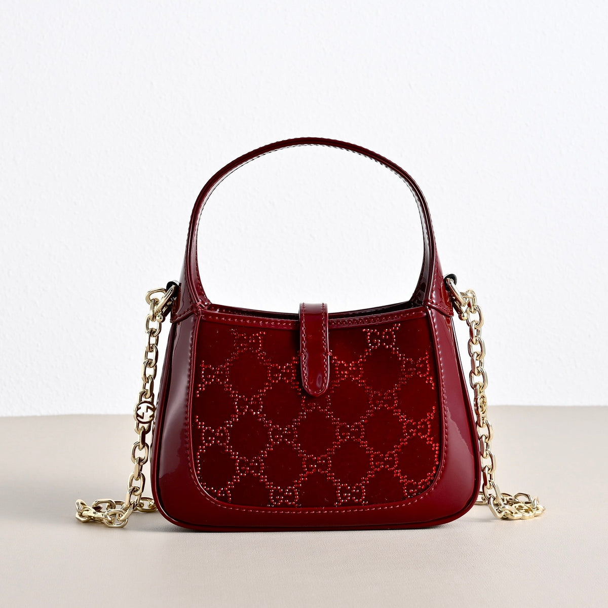 Gucci Jackie 1961 Velvet Shoulder Bag ¨C 836684