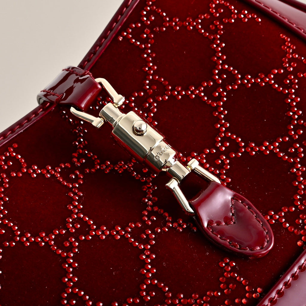 Gucci Jackie 1961 Velvet Shoulder Bag ¨C 836684