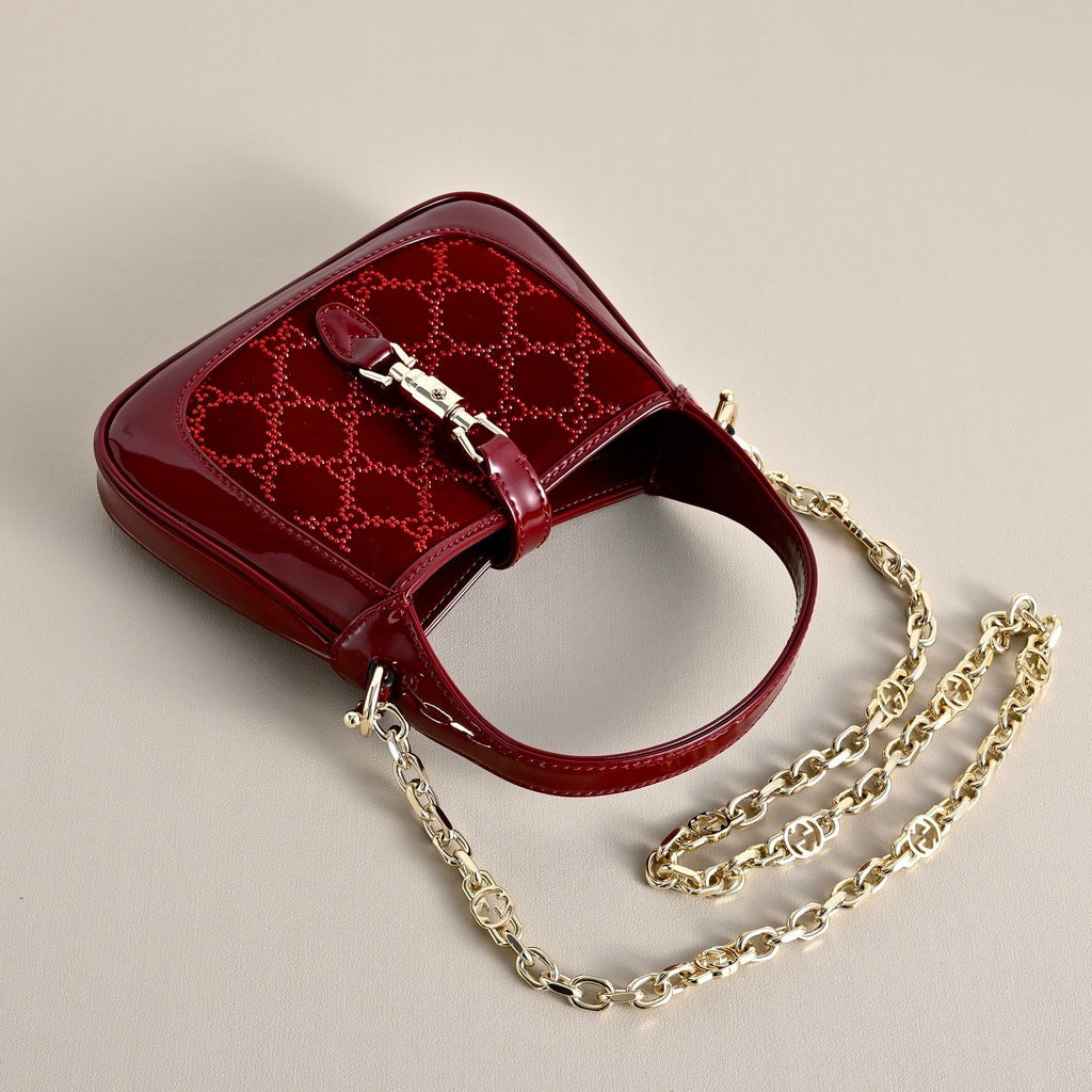 Gucci Jackie 1961 Velvet Shoulder Bag ¨C 836684