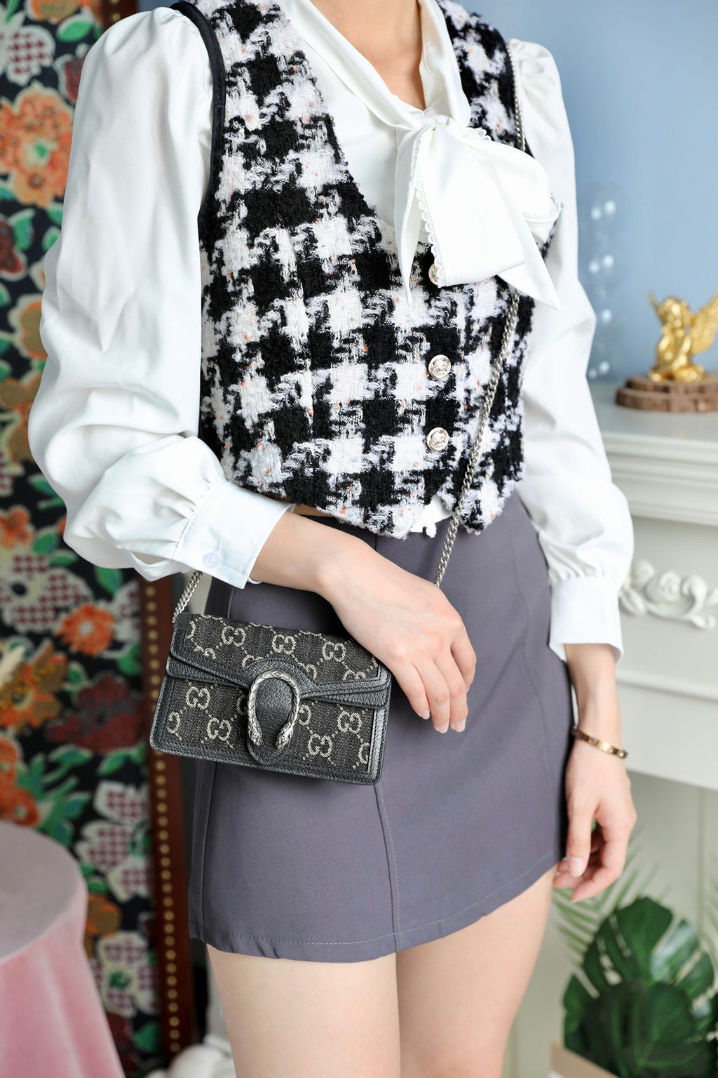 Gucci GG Supreme Black Denim Dionysus Bag ¨C 476432/499623
