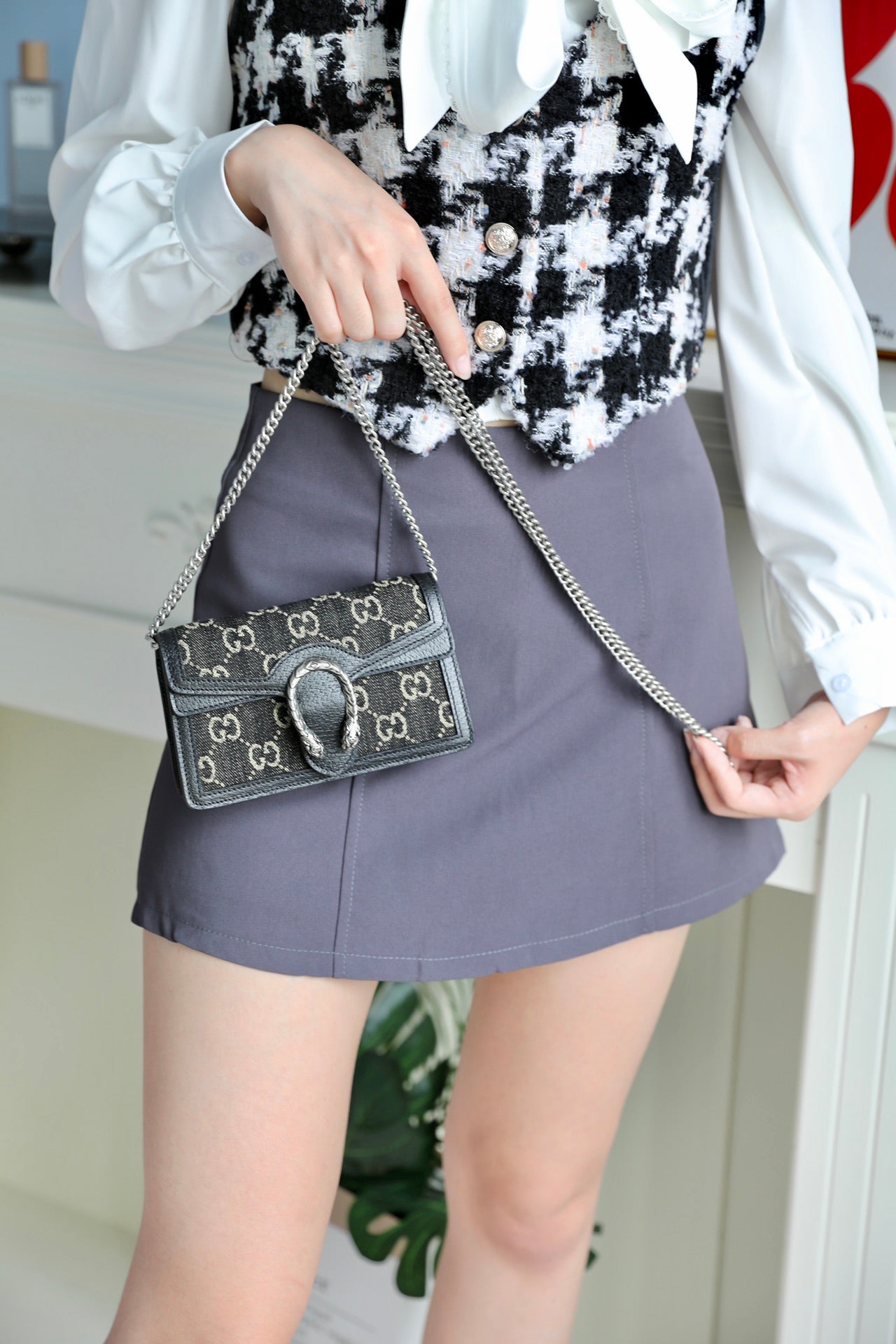Gucci GG Supreme Black Denim Dionysus Bag ¨C 476432/499623