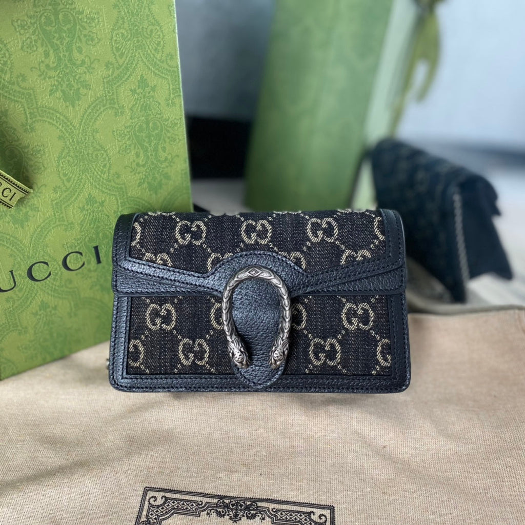 Gucci GG Supreme Black Denim Dionysus Bag ¨C 476432/499623