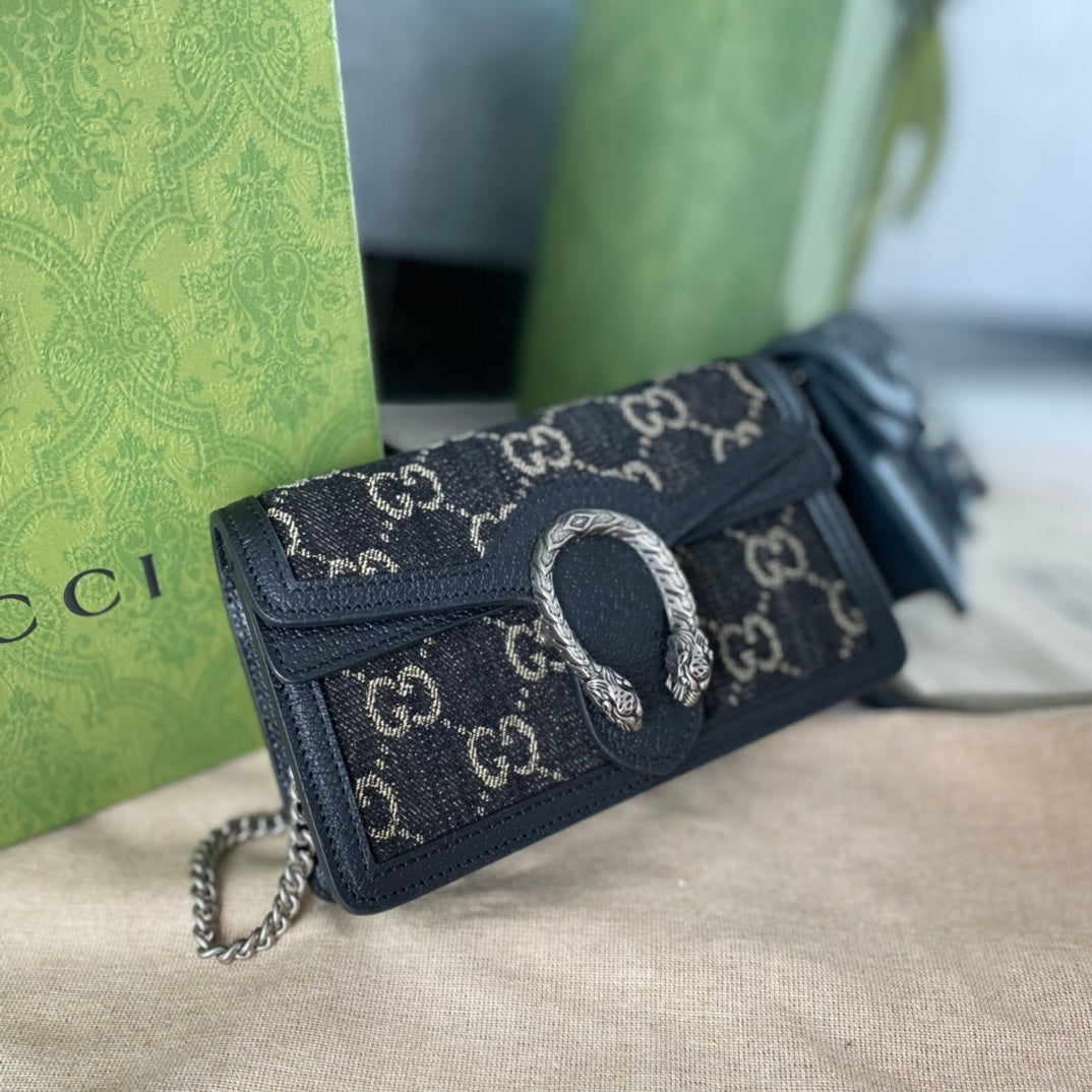 Gucci GG Supreme Black Denim Dionysus Bag ¨C 476432/499623