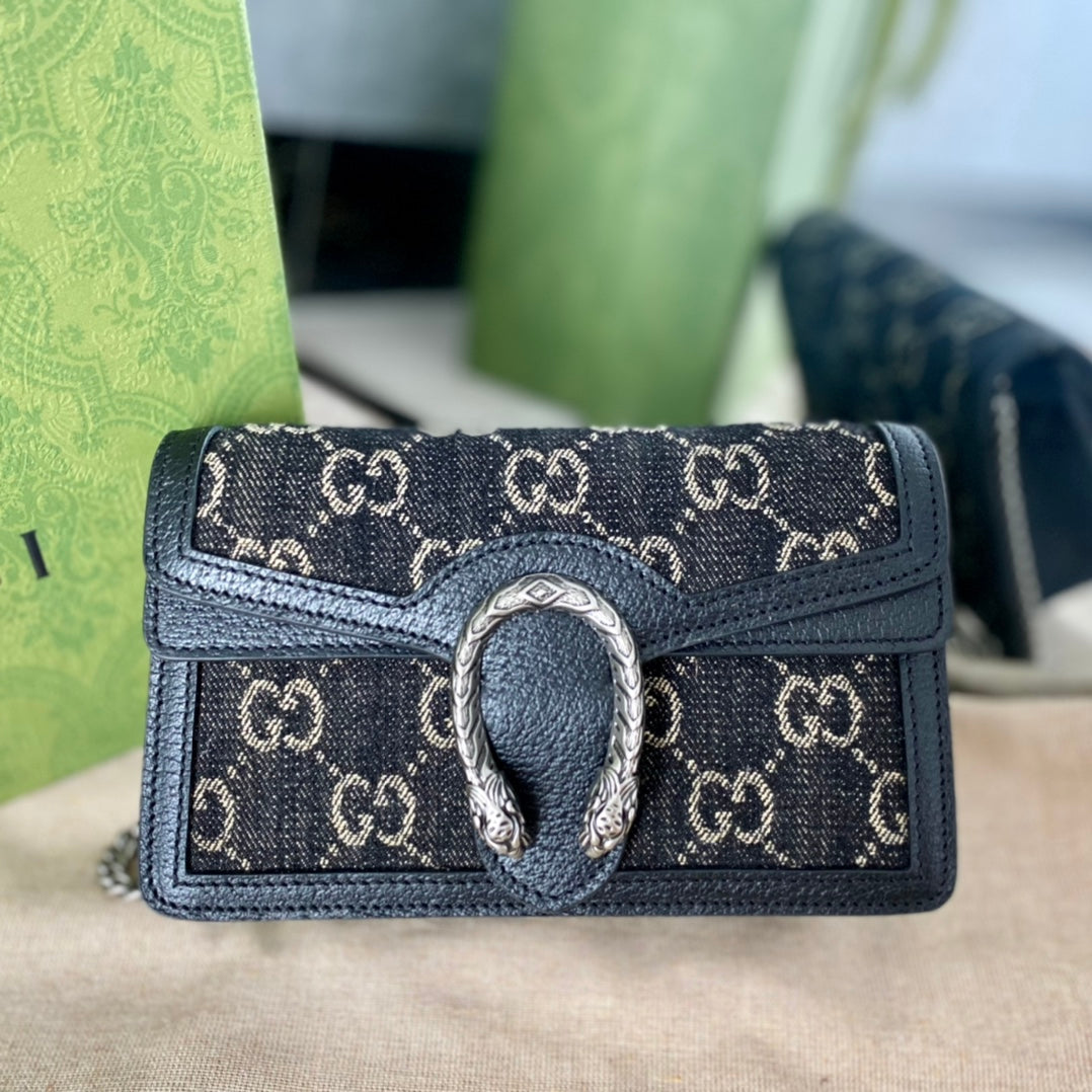 Gucci GG Supreme Black Denim Dionysus Bag ¨C 476432/499623