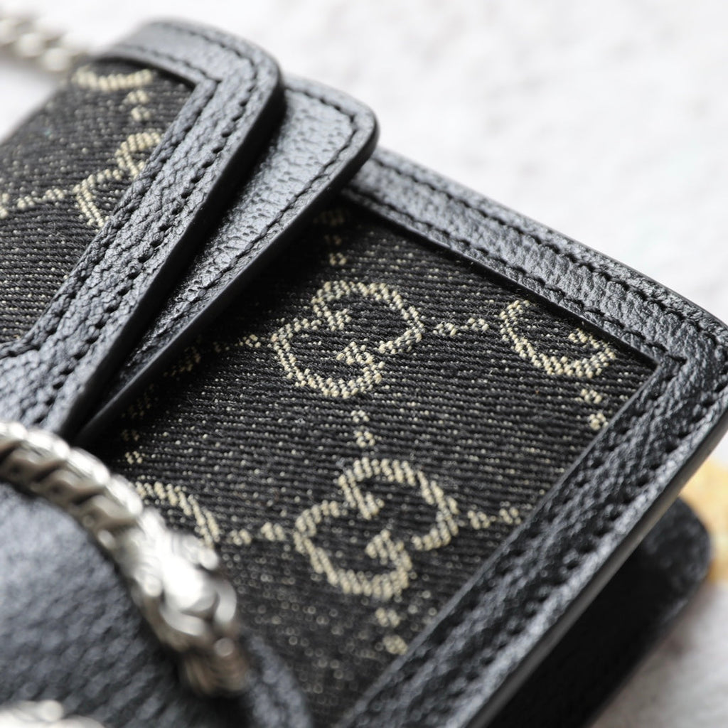 Gucci GG Supreme Black Denim Dionysus Bag ¨C 476432/499623