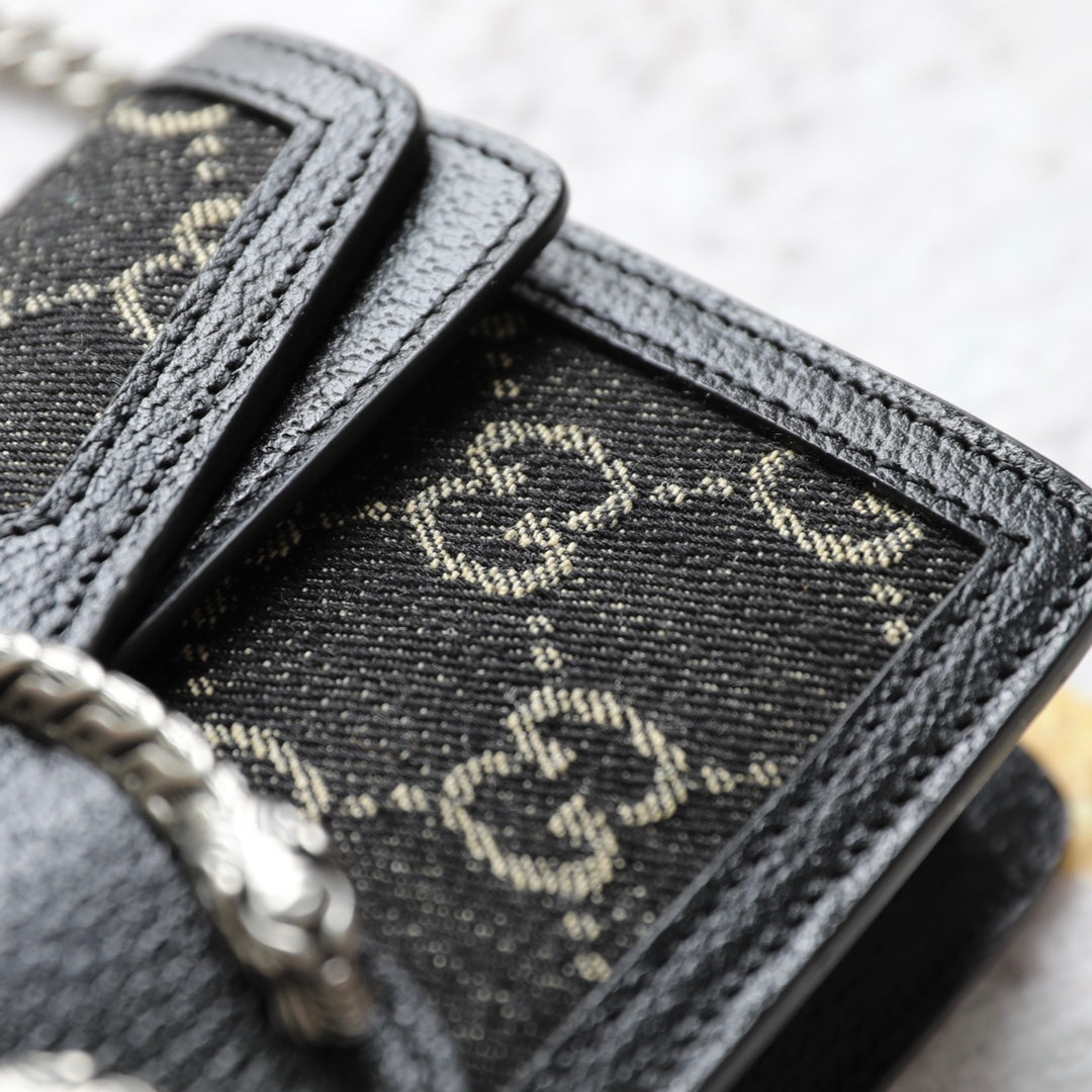 Gucci GG Supreme Black Denim Dionysus Bag ¨C 476432/499623