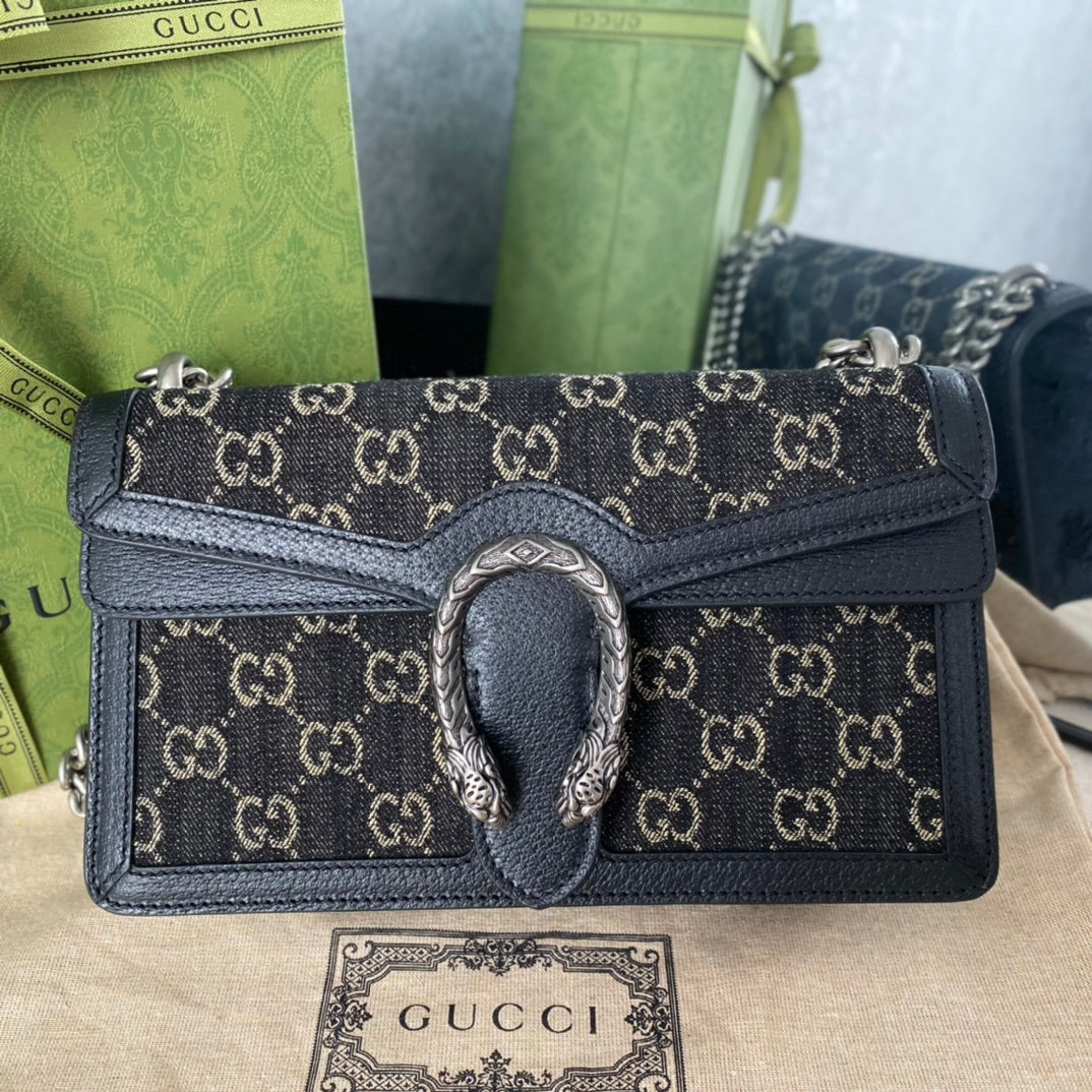 Gucci GG Supreme Black Denim Dionysus Bag ¨C 476432/499623