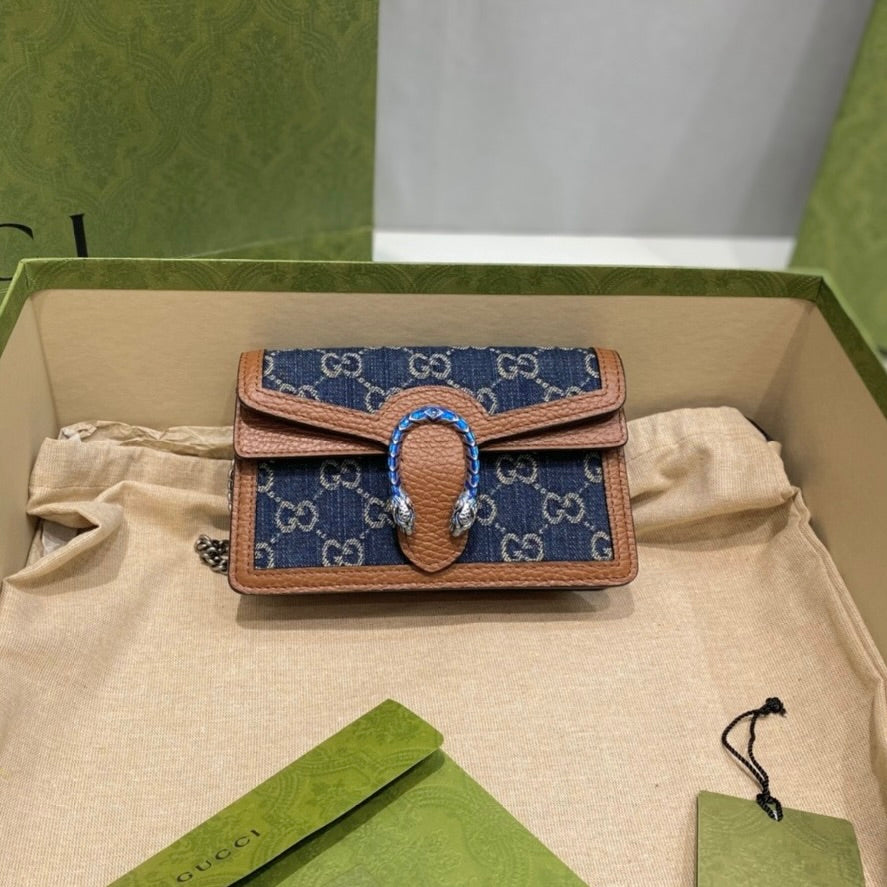 Gucci GG Supreme Black Denim Dionysus Bag ¨C 476432/499623