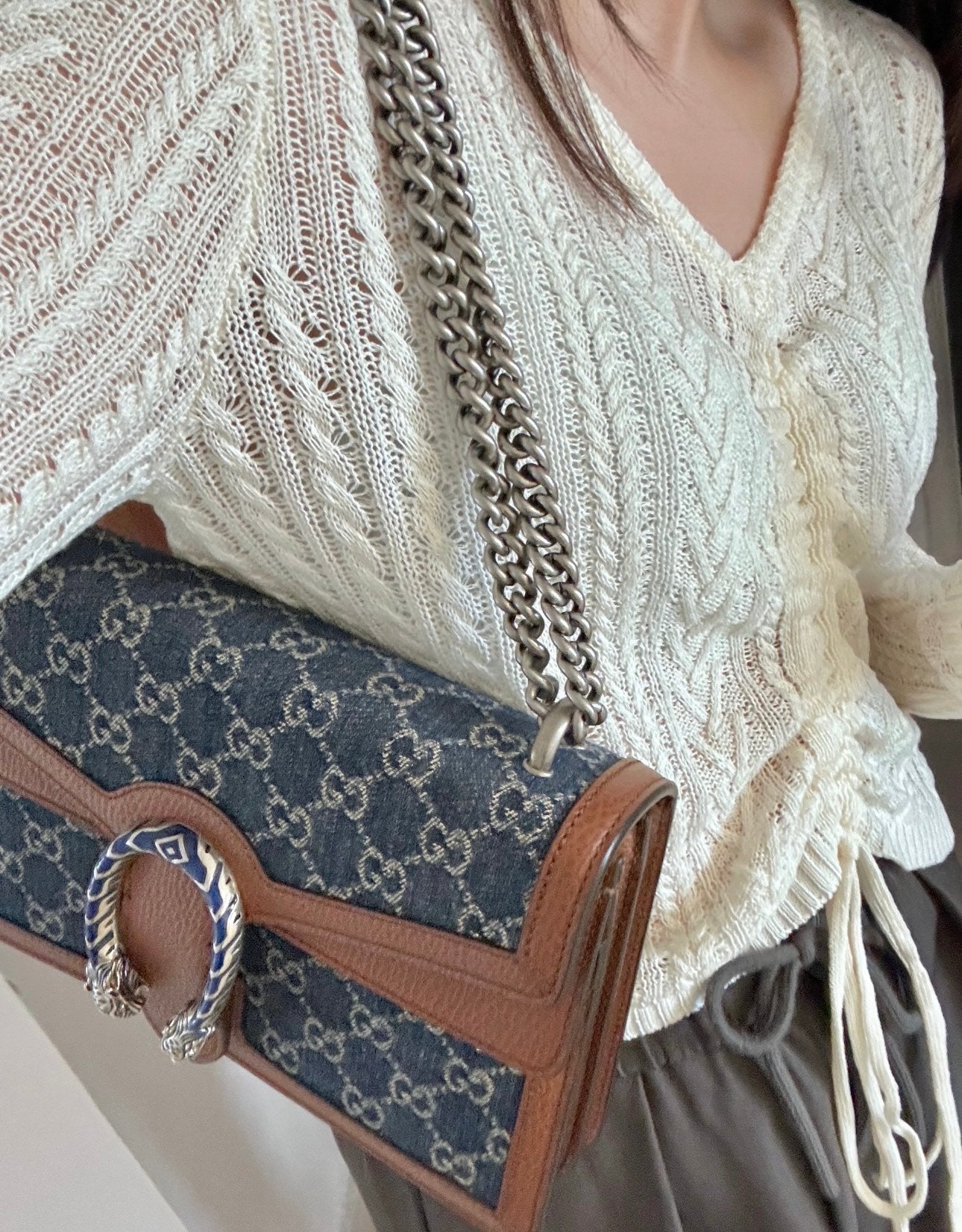 Gucci Dionysus Medium Denim Shoulder Bag ¨C 400249