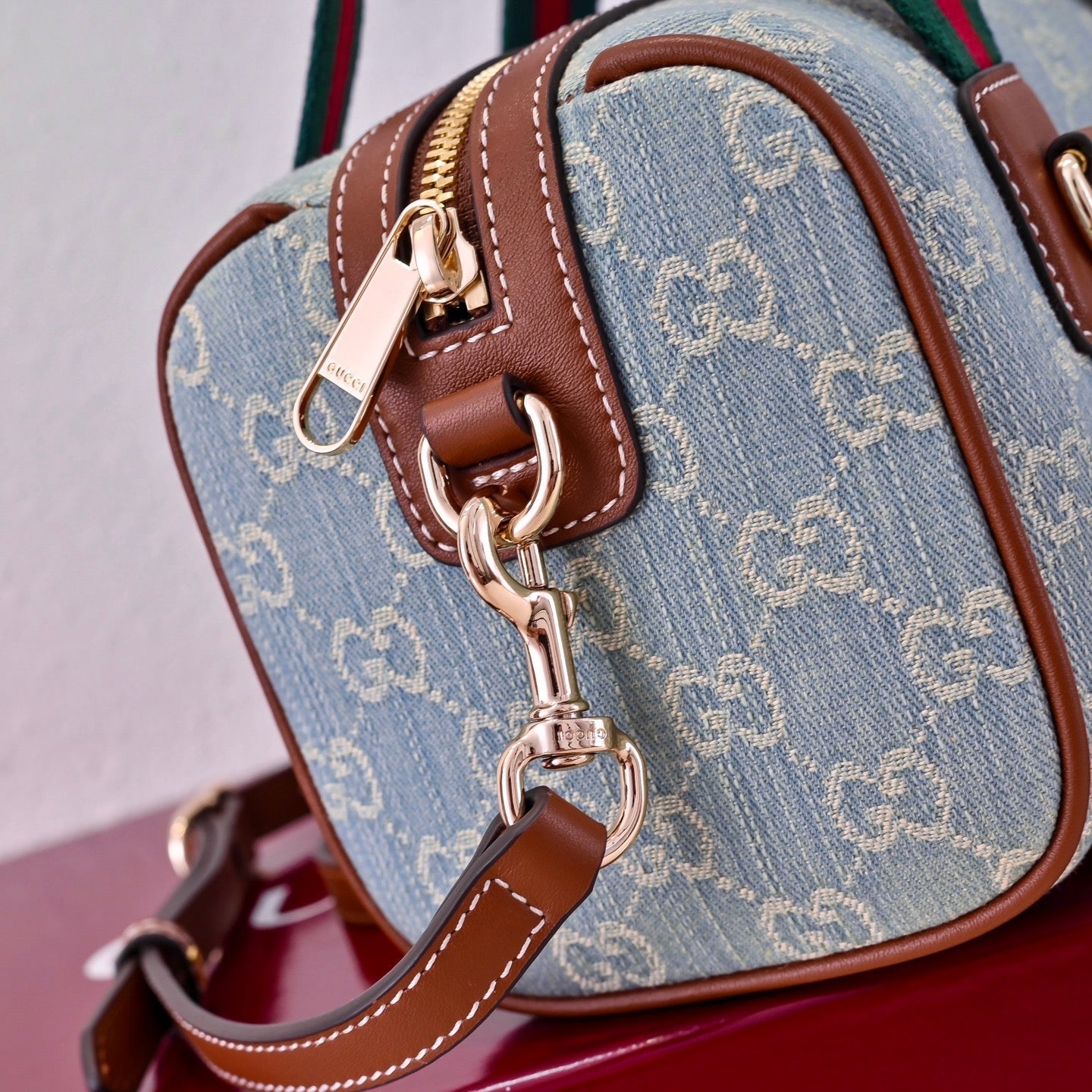 Gucci Ophidia Denim Web Pillow Bag ¨C 859975