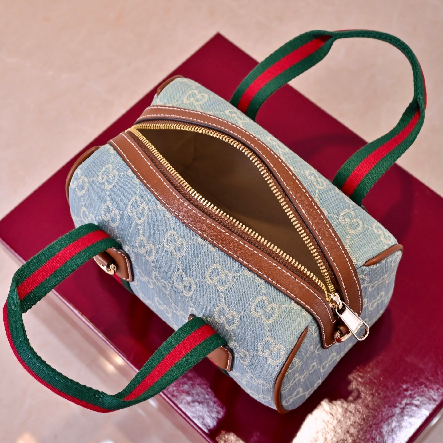 Gucci Ophidia Denim Web Pillow Bag ¨C 859975