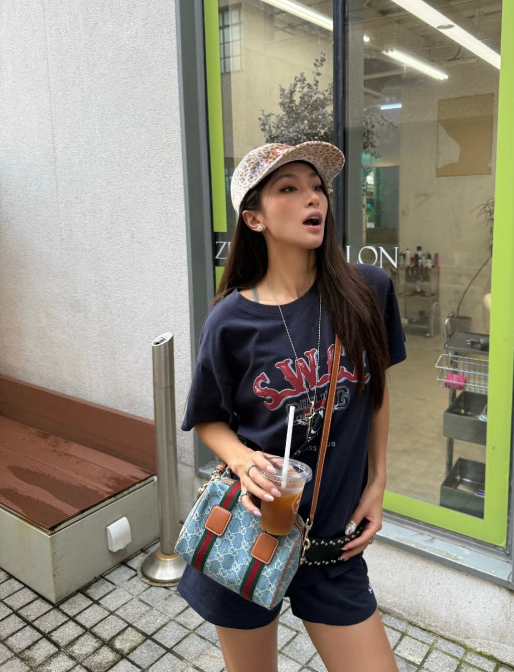 Gucci Ophidia Denim Web Pillow Bag ¨C 859975