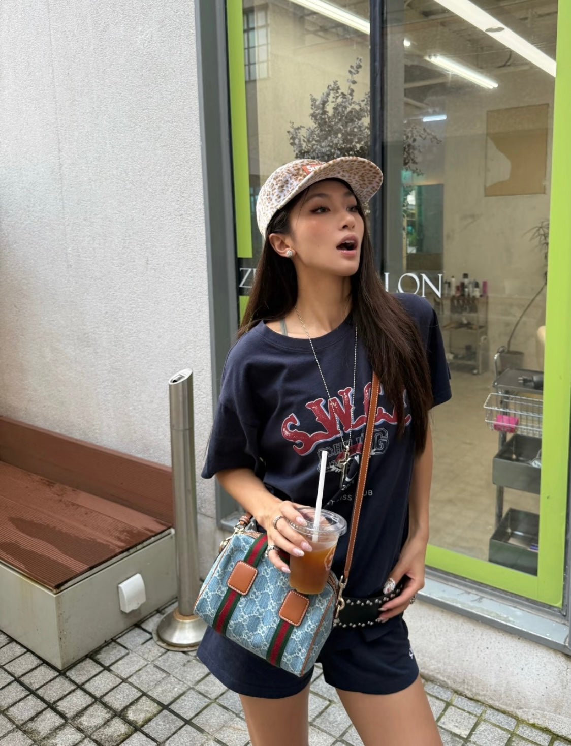 Gucci Ophidia Denim Web Pillow Bag ¨C 859975