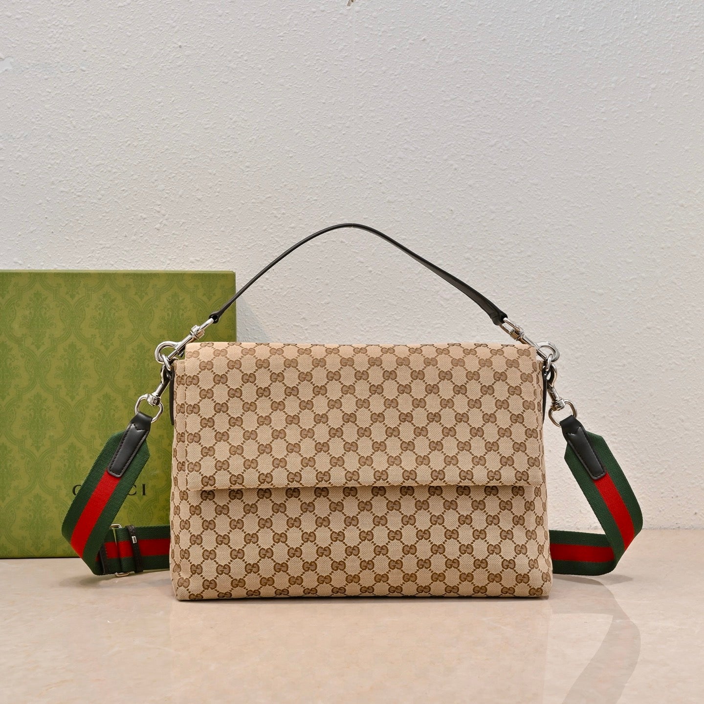 Gucci GG Canvas Large Top Handle Crossbody Bag ¨C 821616