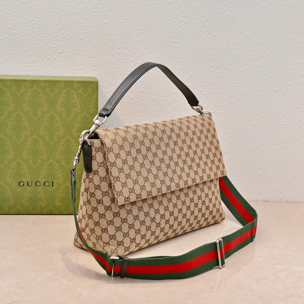 Gucci GG Canvas Large Top Handle Crossbody Bag ¨C 821616