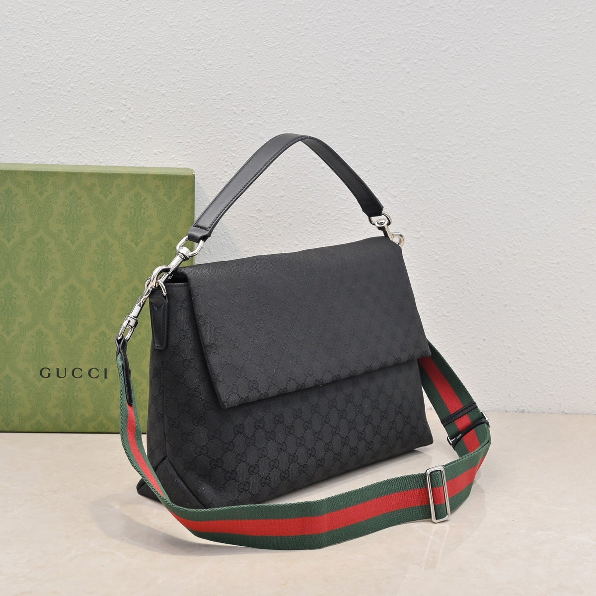 Gucci GG Canvas Large Top Handle Crossbody Bag ¨C 821616